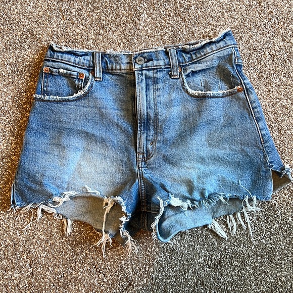 Abercrombie & Fitch Pants - 90s High Rise Cutoff Shorts